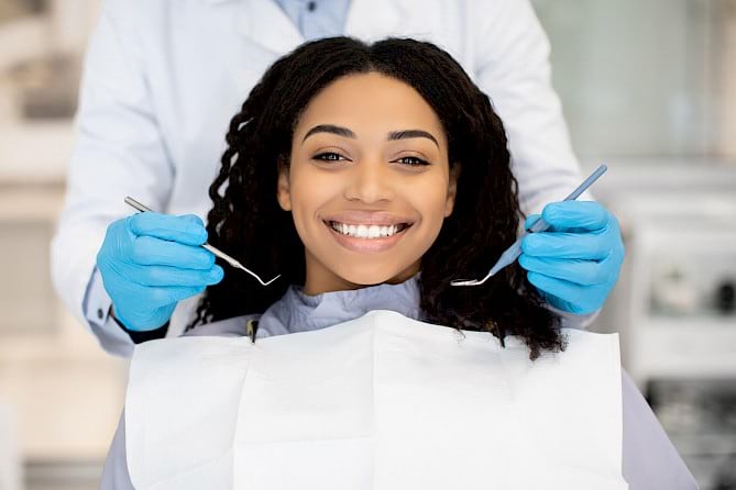 Tooth whitening procedure.