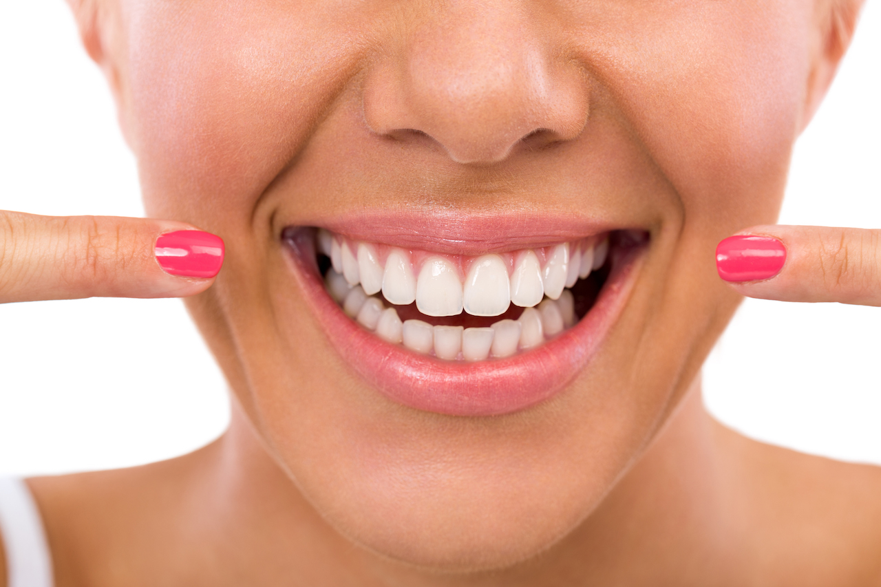 Woman with strong healthy teeth.